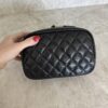 Chanel Curvy Cosmetic Pouch Quilted Caviar Medium