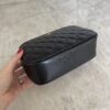 Chanel Curvy Cosmetic Pouch Quilted Caviar Medium
