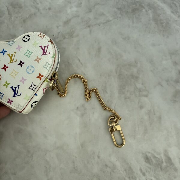 Louis Vuitton Monogram Multicolor Coeur Heart Coin Purse White