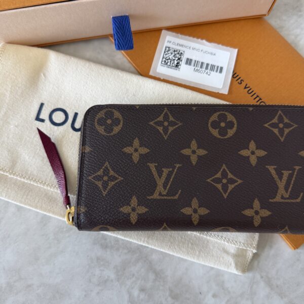 Louis Vuitton Monogram Clemence Wallet Fuchsia