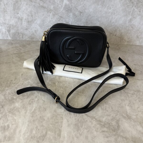 Gucci Calfskin Small Soho Disco Bag Black
