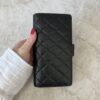 Chanel Caviar Quilted French Long Wallet Black and Gold Hardware
