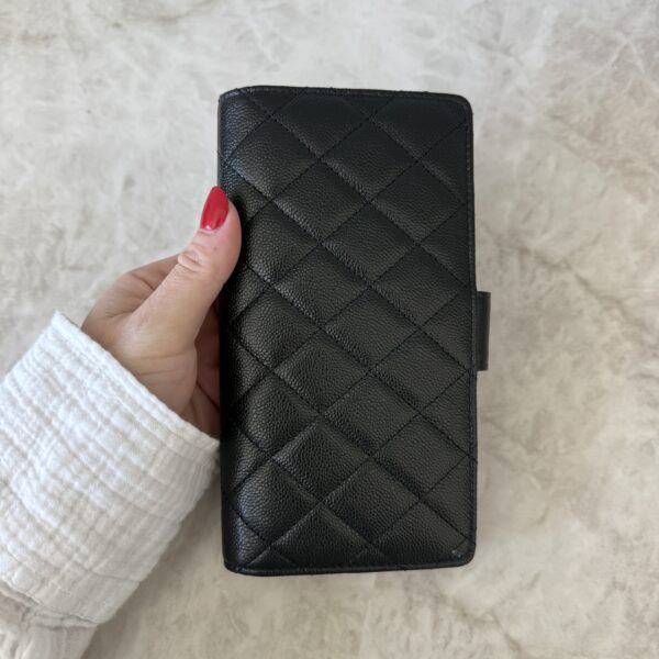 Chanel Caviar Quilted French Long Wallet Black and Gold Hardware