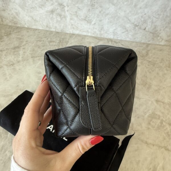 Chanel Caviar Large Zip Makeup Case