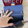 Gucci Dollar Calfskin Interlocking G Chain Wallet Caspian