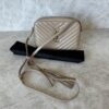Saint Laurent (YSL) Calfskin Monogram Lou Camera Beige Gold Hardware