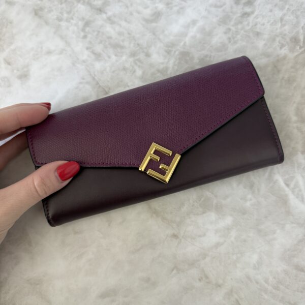 Fendi FF Diamonds Continental Wallet With Chain