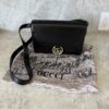 Gucci Textured Calfskin Small Torchon GG Ring Shoulder Bag Black