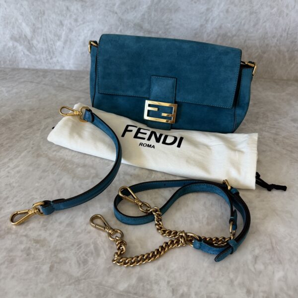 Fendi Baguette NM Bag Suede Medium