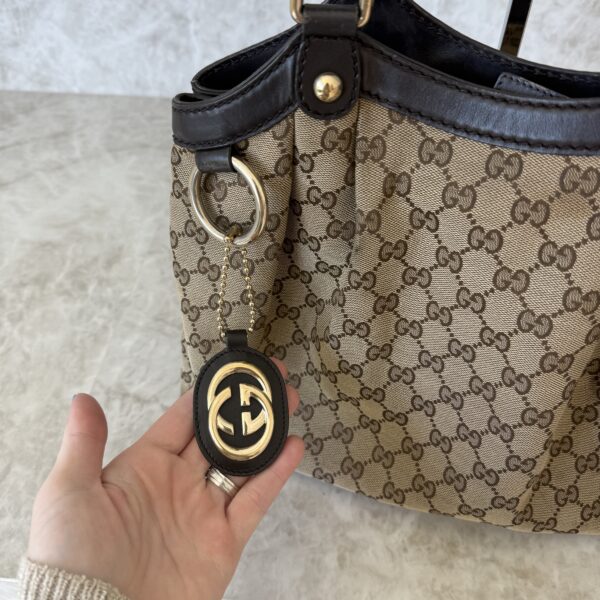 Gucci Monogram Medium Sukey Tote Brown