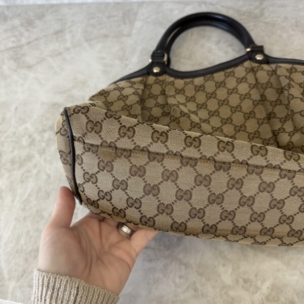 Gucci Monogram Medium Sukey Tote Brown