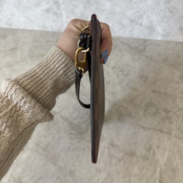 Louis Vuitton LV Damier Ebene Neverfull MM GM Pochette Red