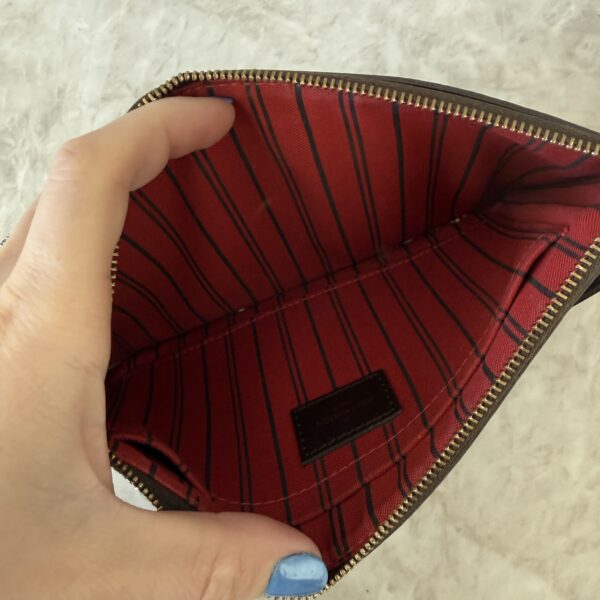 Louis Vuitton LV Damier Ebene Neverfull MM GM Pochette Red