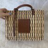 Loewe Paula's Ibiza Square Basket Tote Woven Reed with Leather Small