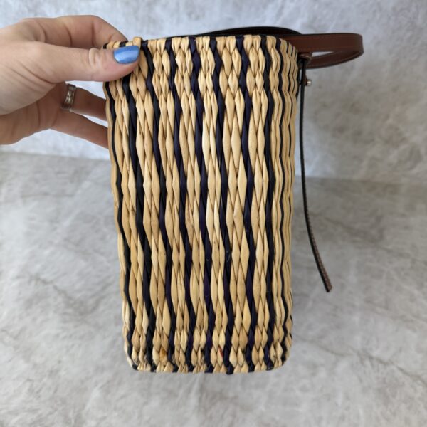 Loewe Paula's Ibiza Square Basket Tote Woven Reed with Leather Small