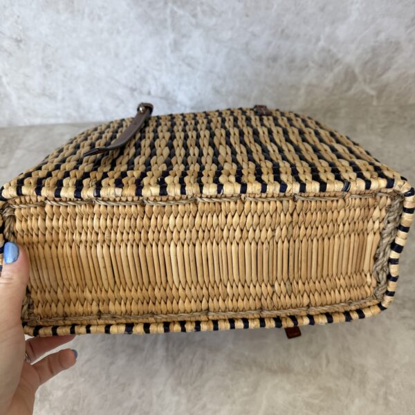 Loewe Paula's Ibiza Square Basket Tote Woven Reed with Leather Small