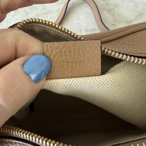 Gucci Calfskin Small Soho Disco Bag Beige