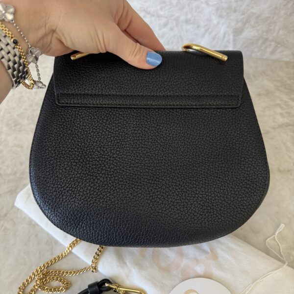 Chloe Grained Lambskin Drew Shoulder Bag Black