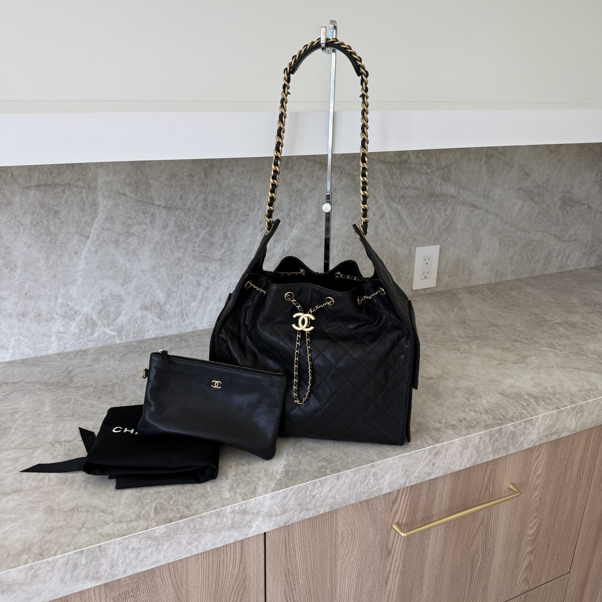 Chanel Caviar Quilted Medium Chanel 25 Handbag Black