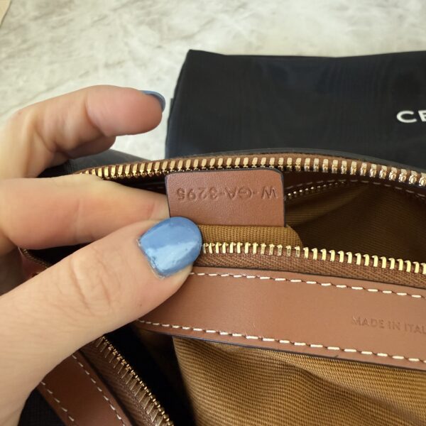 Celine Medium Boston in Triomphe Canvas and Calfskin