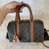 Celine Medium Boston in Triomphe Canvas and Calfskin