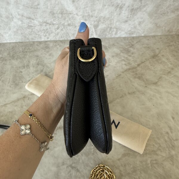 Louis Vuitton Monogram Empreinte Leather Pochette Liv Black