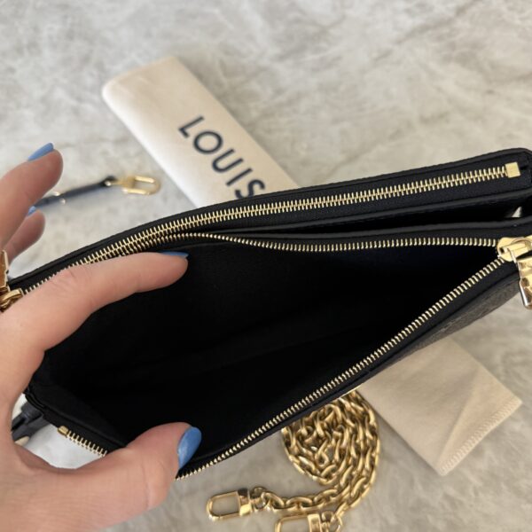 Louis Vuitton Monogram Empreinte Leather Pochette Liv Black