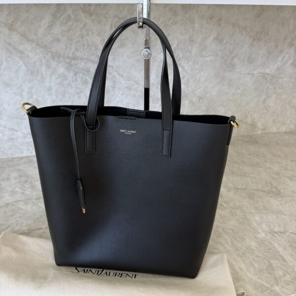 Saint Laurent (YSL) Calfskin Toy Shopping Tote Black