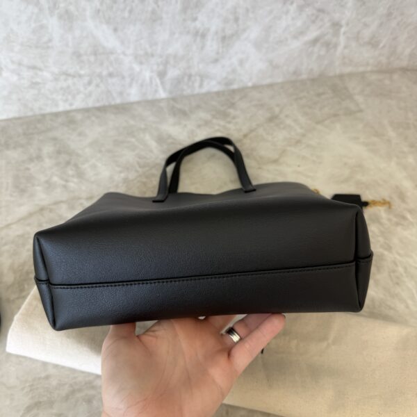 Saint Laurent (YSL) Calfskin Toy Shopping Tote Black