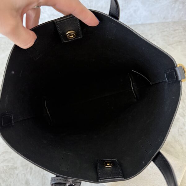 Saint Laurent (YSL) Calfskin Toy Shopping Tote Black