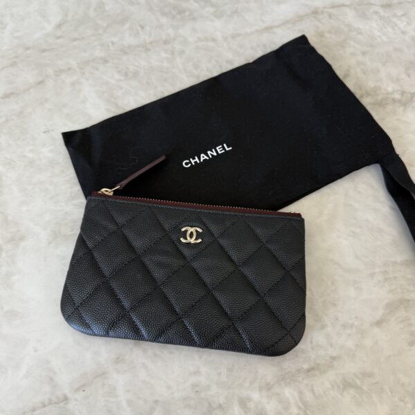Chanel Caviar Quilted Small Cosmetic Case Black