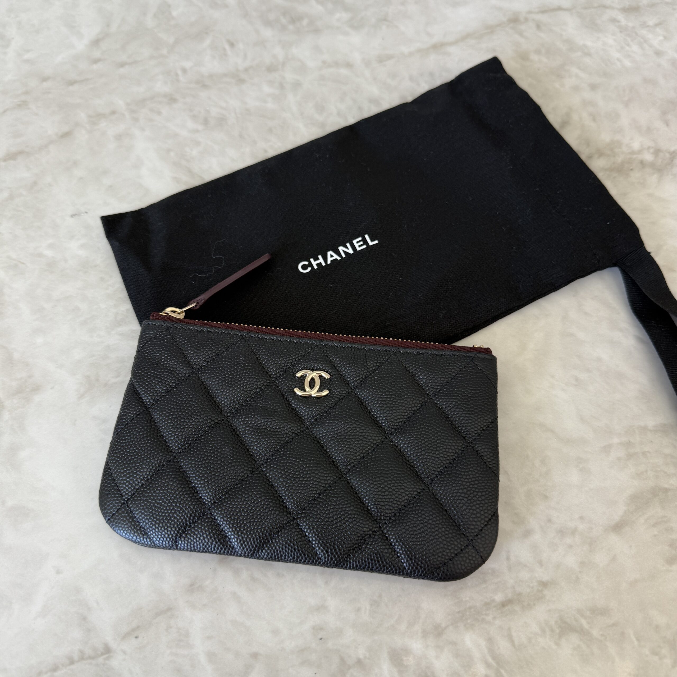 Chanel Caviar Quilted Small Cosmetic Case Black