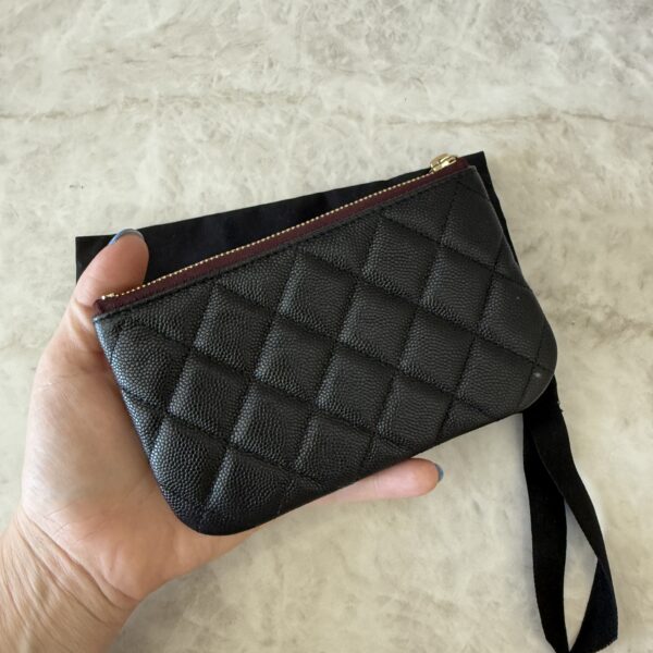 Chanel Caviar Quilted Small Cosmetic Case Black