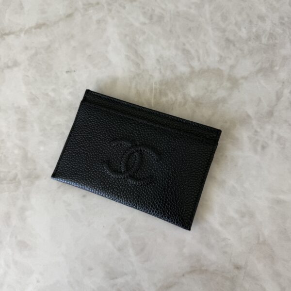 Chanel Caviar Timeless CC Card Holder Black