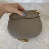 Chloe Grained Lambskin Mini Drew Shoulder Bag Taupe