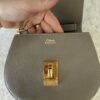 Chloe Grained Lambskin Mini Drew Shoulder Bag Taupe