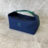 Hermes Canvas Large Bride-A-Brac Pouch Marine