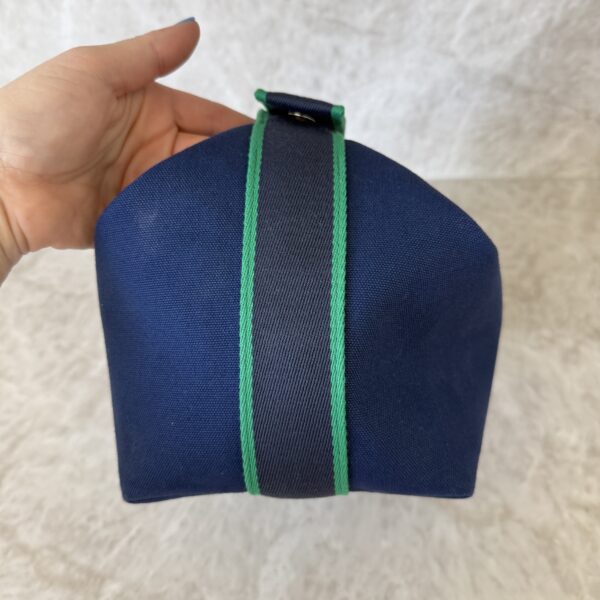 Hermes Canvas Large Bride-A-Brac Pouch Marine