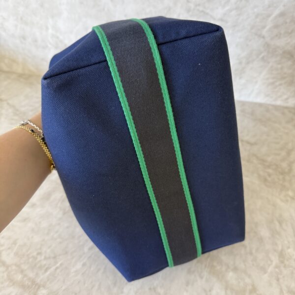 Hermes Canvas Large Bride-A-Brac Pouch Marine