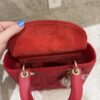 Christian Dior Lambskin Cannage Dioramour Heart Small Lady Dior Red
