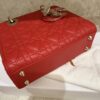 Christian Dior Lambskin Cannage Dioramour Heart Small Lady Dior Red