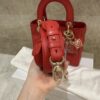Christian Dior Lambskin Cannage Dioramour Heart Small Lady Dior Red