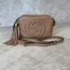 Gucci Calfskin Small Soho Disco Bag Beige