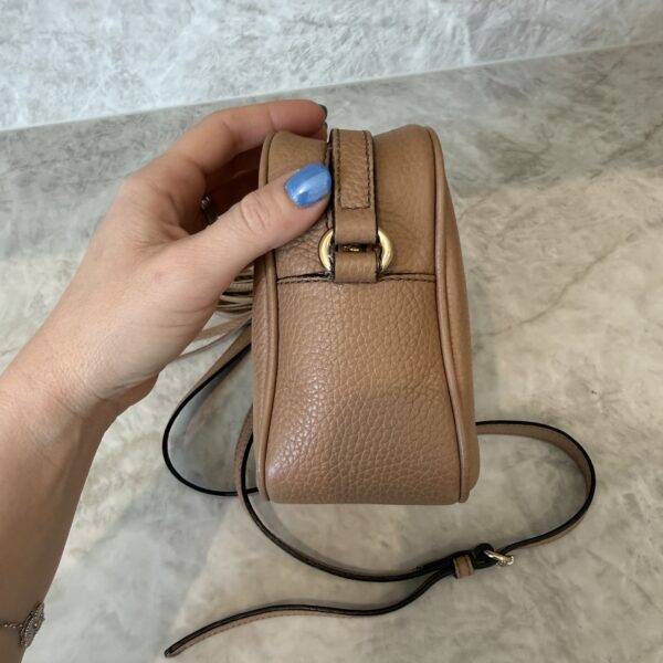 Gucci Calfskin Small Soho Disco Bag Beige
