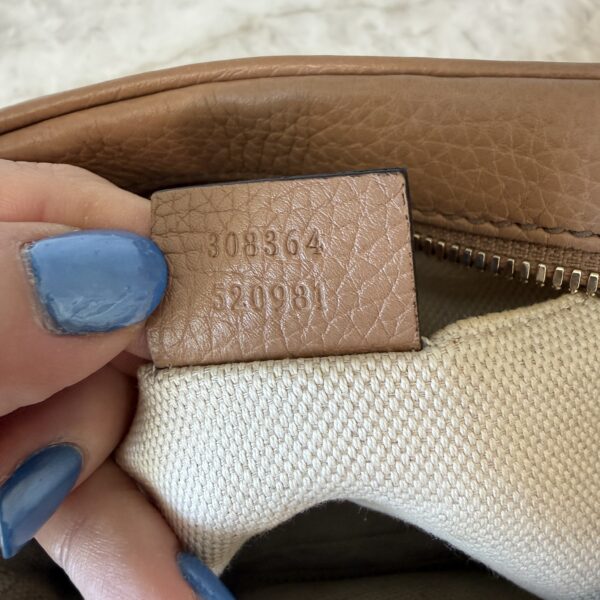 Gucci Calfskin Small Soho Disco Bag Beige