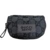 Gucci Recycled Polyester Monogram Jumbo GG Belt Bag Black / Grey