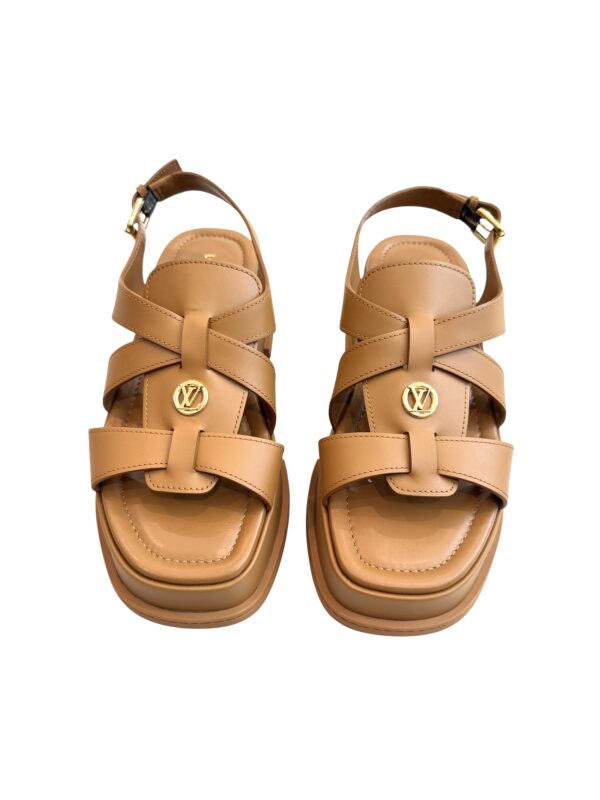 Louis Vuitton Maya Flatform Calfskin Slingback Sandals Women's Size:| IT 39