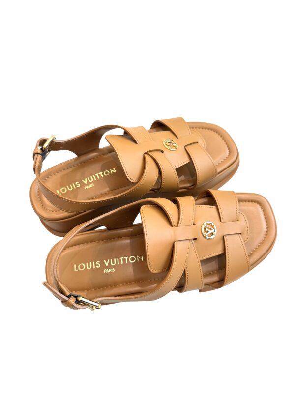 Louis Vuitton Maya Flatform Calfskin Slingback Sandals Women's Size:| IT 39