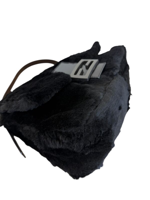 Fendi Fur Mama Baguette Black