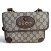 Gucci GG Supreme Monogram Web Neo Vintage Double Flap Messenger Bag Beige New Acero
